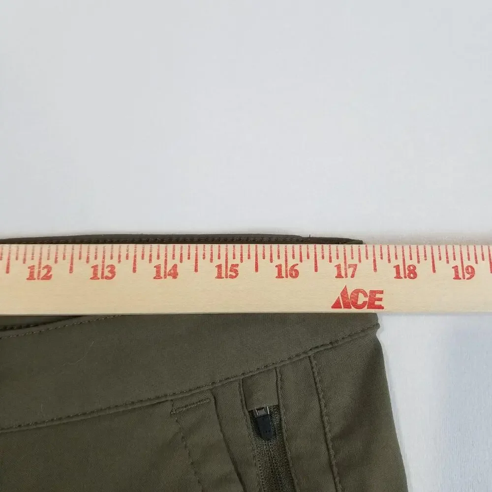 PrAna Pants Mens 34x32 Green Breathe Straight Fit Stretch Nylon Chino Travel
